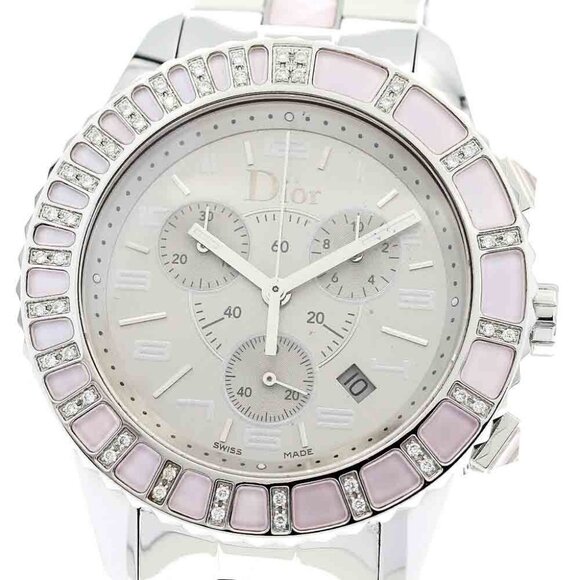 Dior crystal CD114315 Chronograph Date Silver Dial Quartz Boy's Watch_877166 - Picture 1 of 6